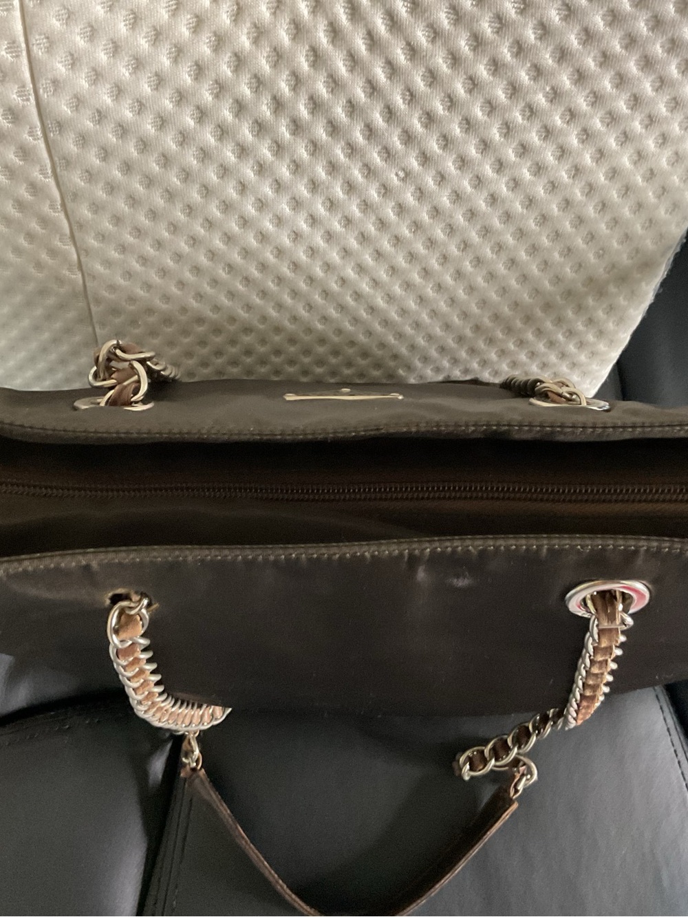 Prada Black Tote with Gold Chain Straps - Picture 6 of 16